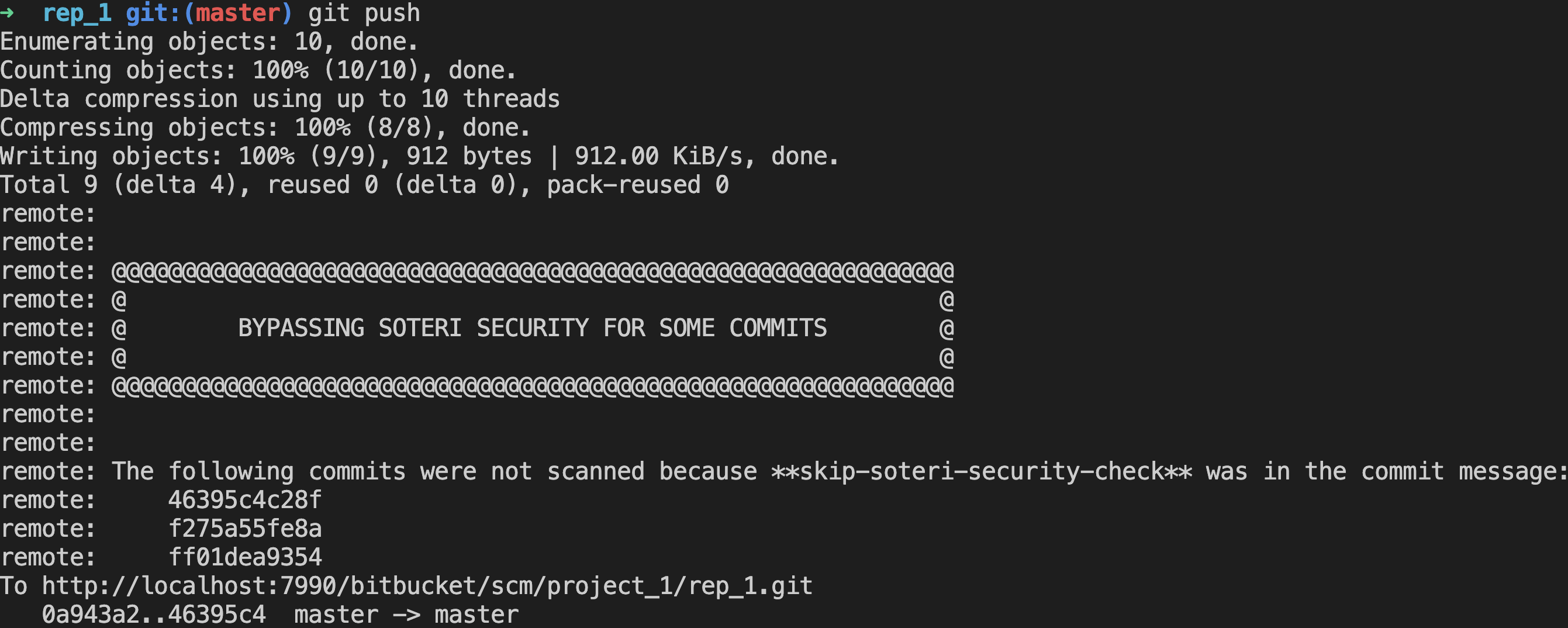 How to bypass the prereceive hook for a single commit?